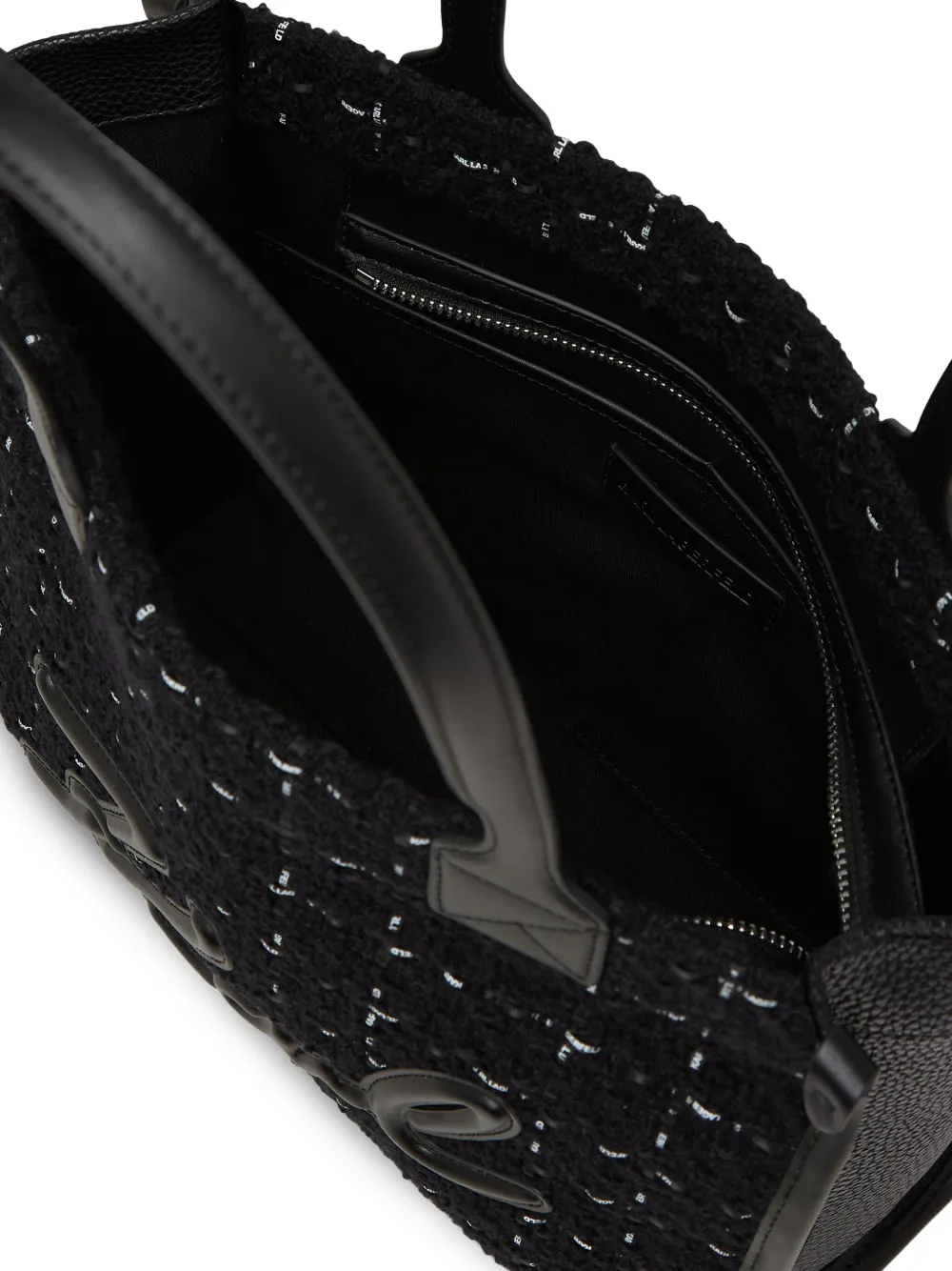 Karl Lagerfeld Medium K Skare bouclé shopper Zwart