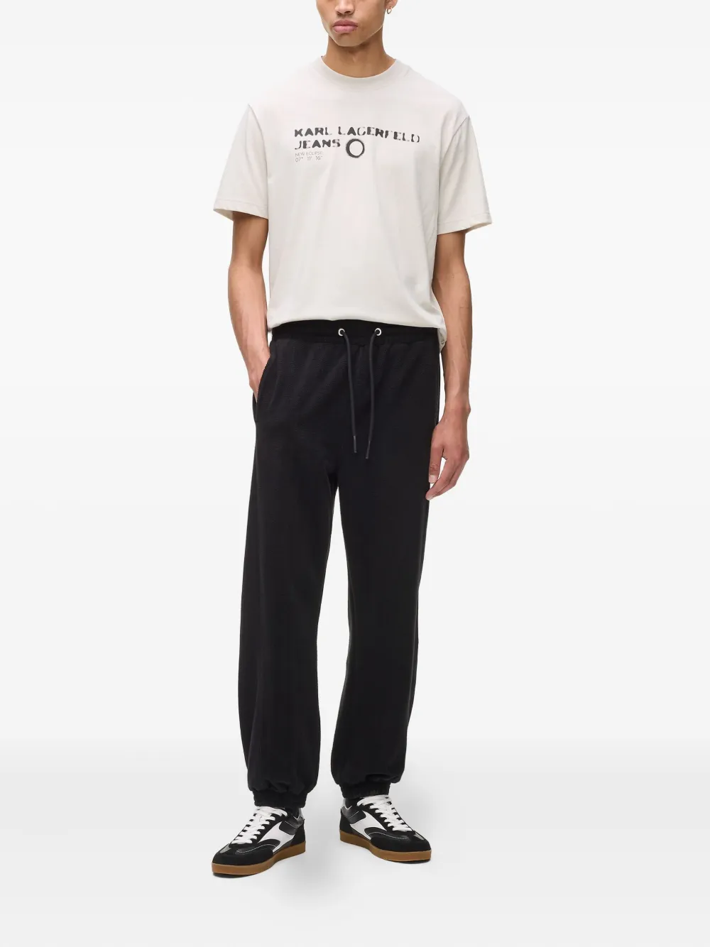 Karl Lagerfeld Jeans Trainingsbroek met logopatch - Zwart