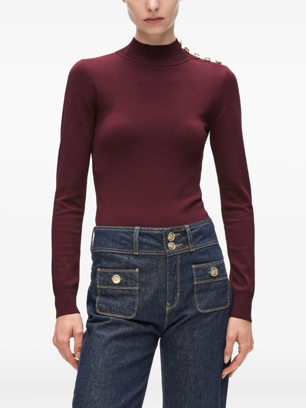 Karl Lagerfeld Gebreide top Rood