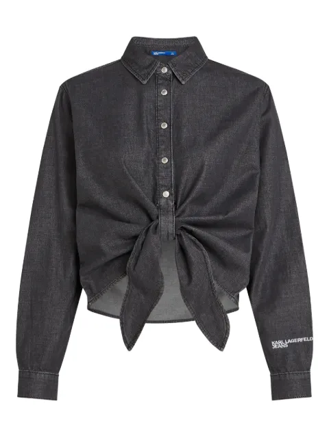 Karl Lagerfeld Jeans tie-front denim shirt