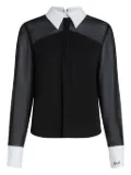 Karl Lagerfeld sheer-panel blouse - Black