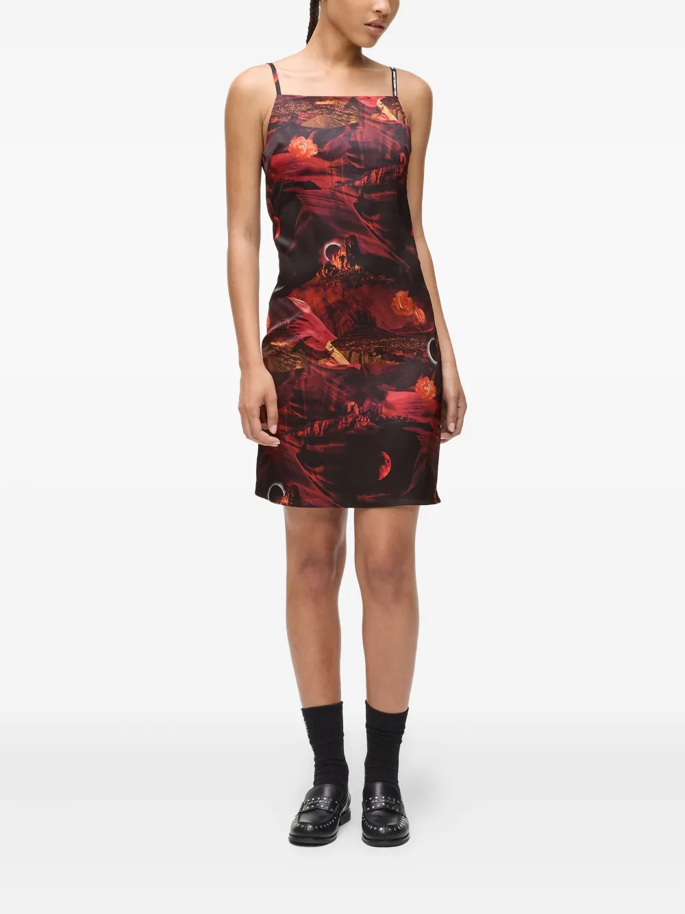 Karl Lagerfeld Jeans Onderjurk met print Rood