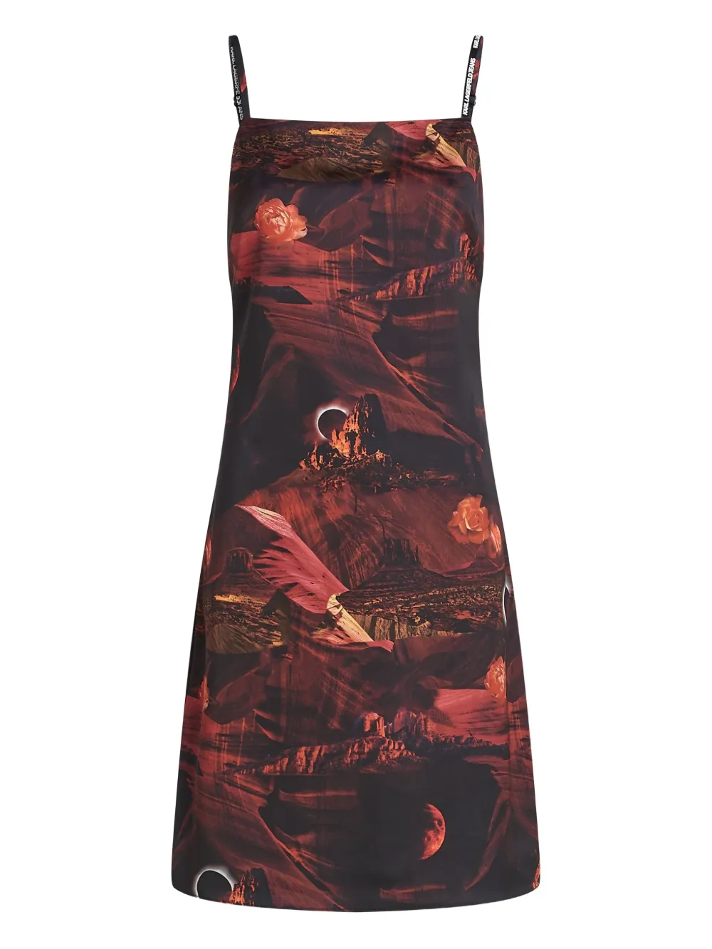 Karl Lagerfeld Jeans プリント スリップドレス - レッド