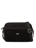 Karl Lagerfeld Jeans logo-plaque mesh-panel messenger bag - Black
