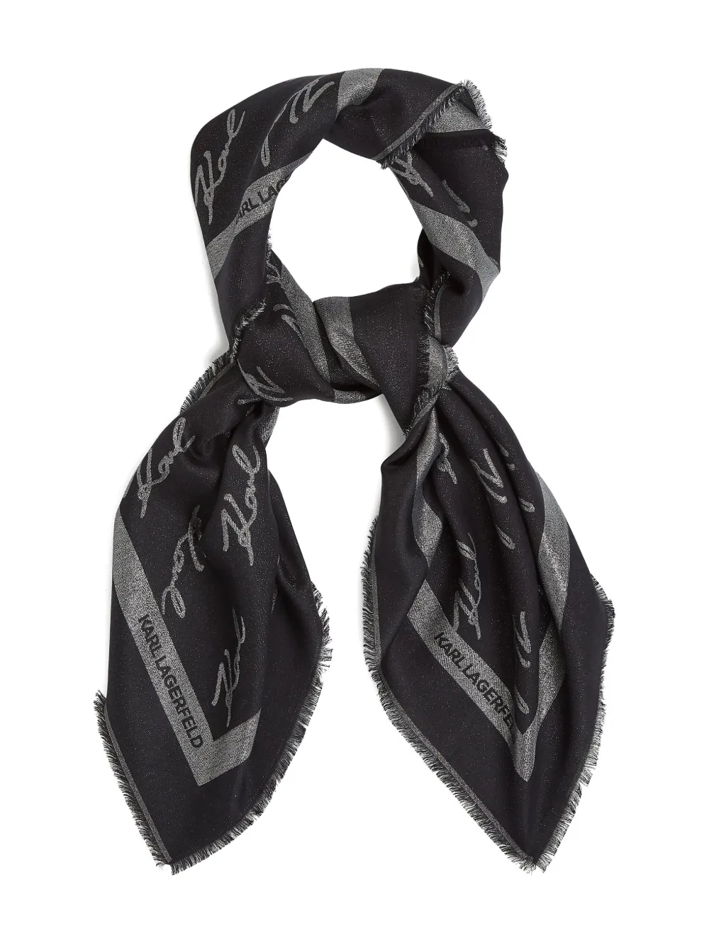 Karl Lagerfeld Sjaal met jacquard-logo - Zwart