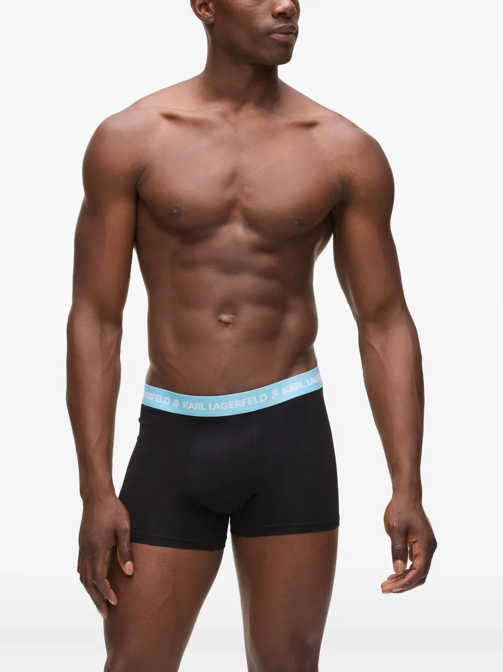 Karl Lagerfeld Drie boxershorts met logoband Zwart