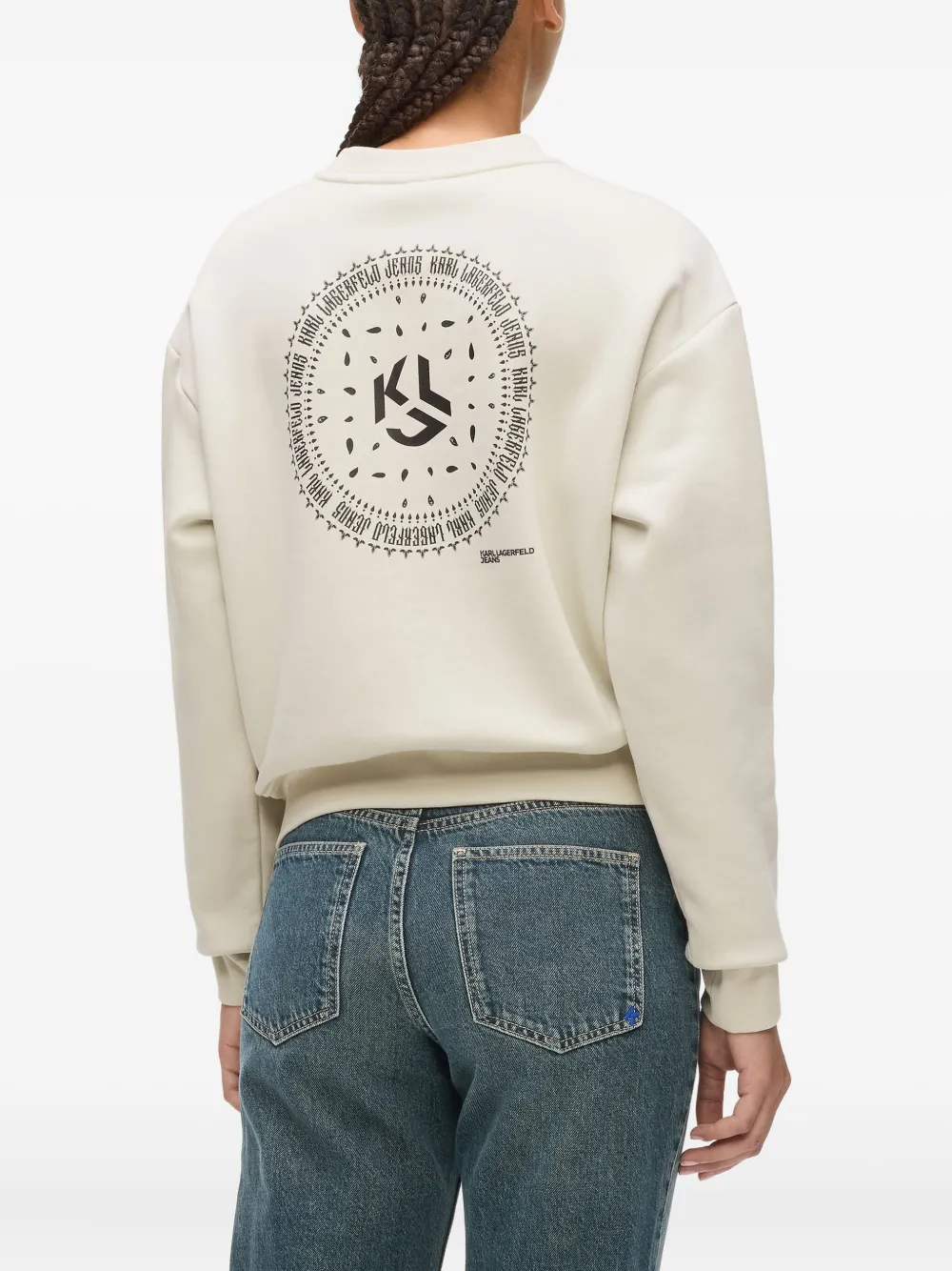 Karl Lagerfeld Jeans Logo-print Sweatshirt In Neutral