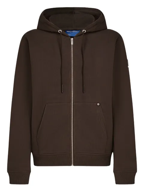 Karl Lagerfeld Jeans patch zip-up hoodie