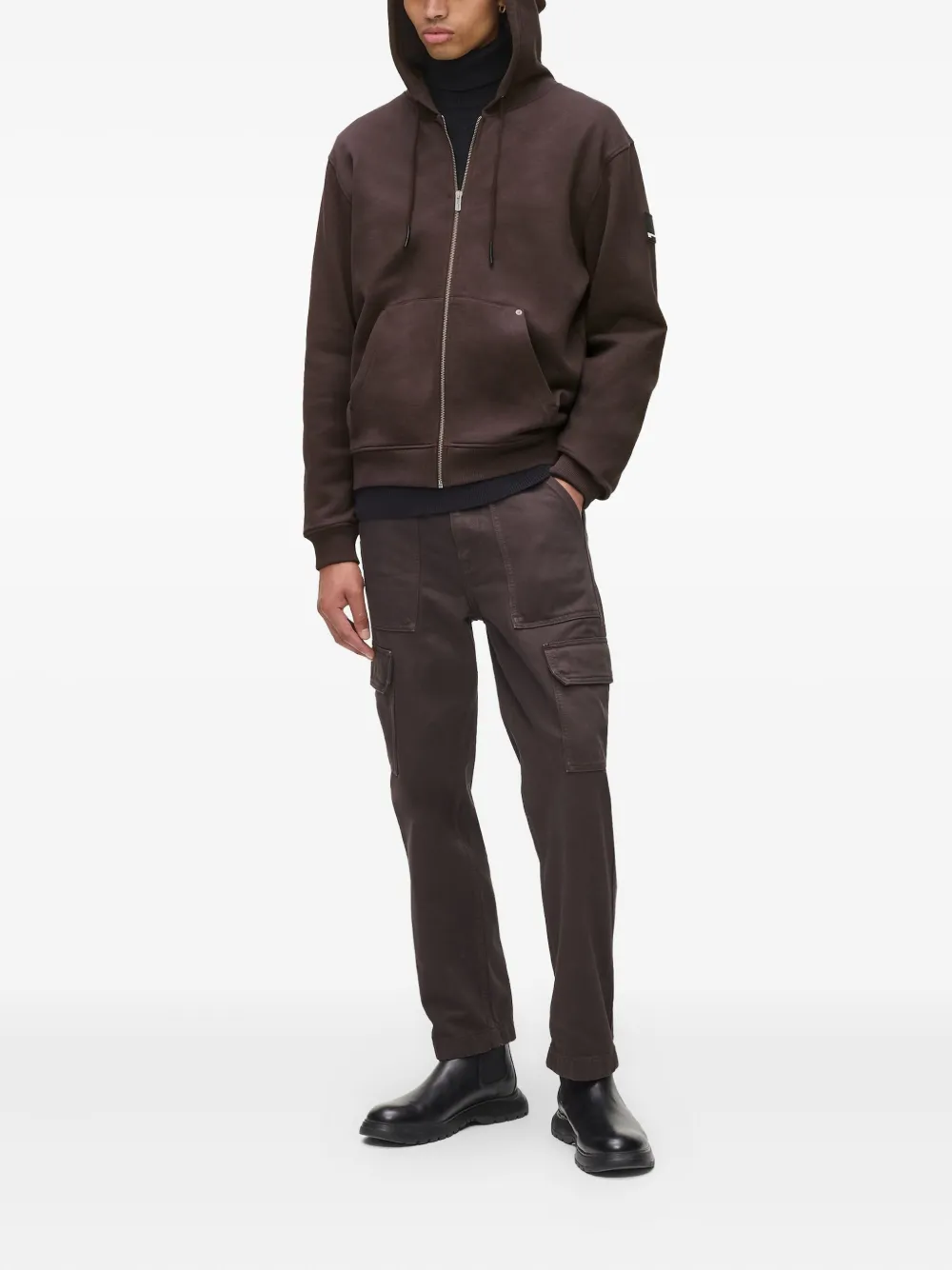 Karl Lagerfeld Jeans patch zip-up hoodie | Hoodies | Image 2