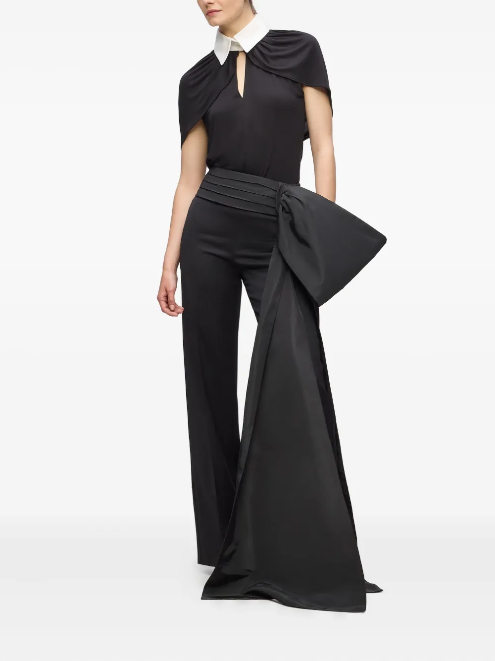 Karl Lagerfeld Karl Studio Bow-detail Trousers In Animal Print