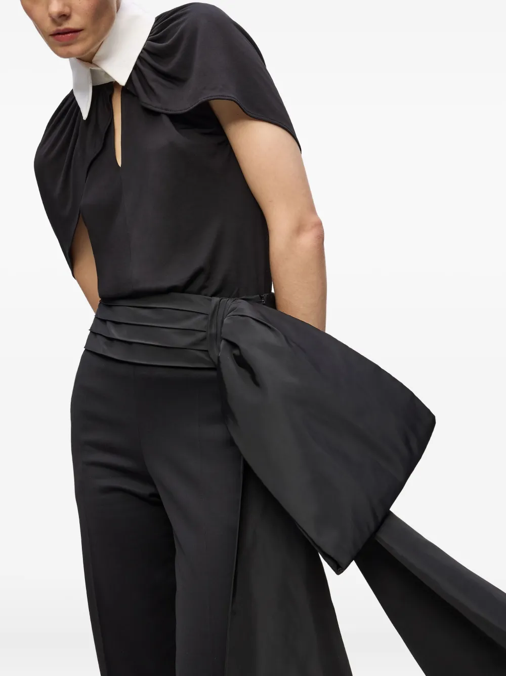 Karl Lagerfeld Karl Studio Bow-detail Trousers In Animal Print