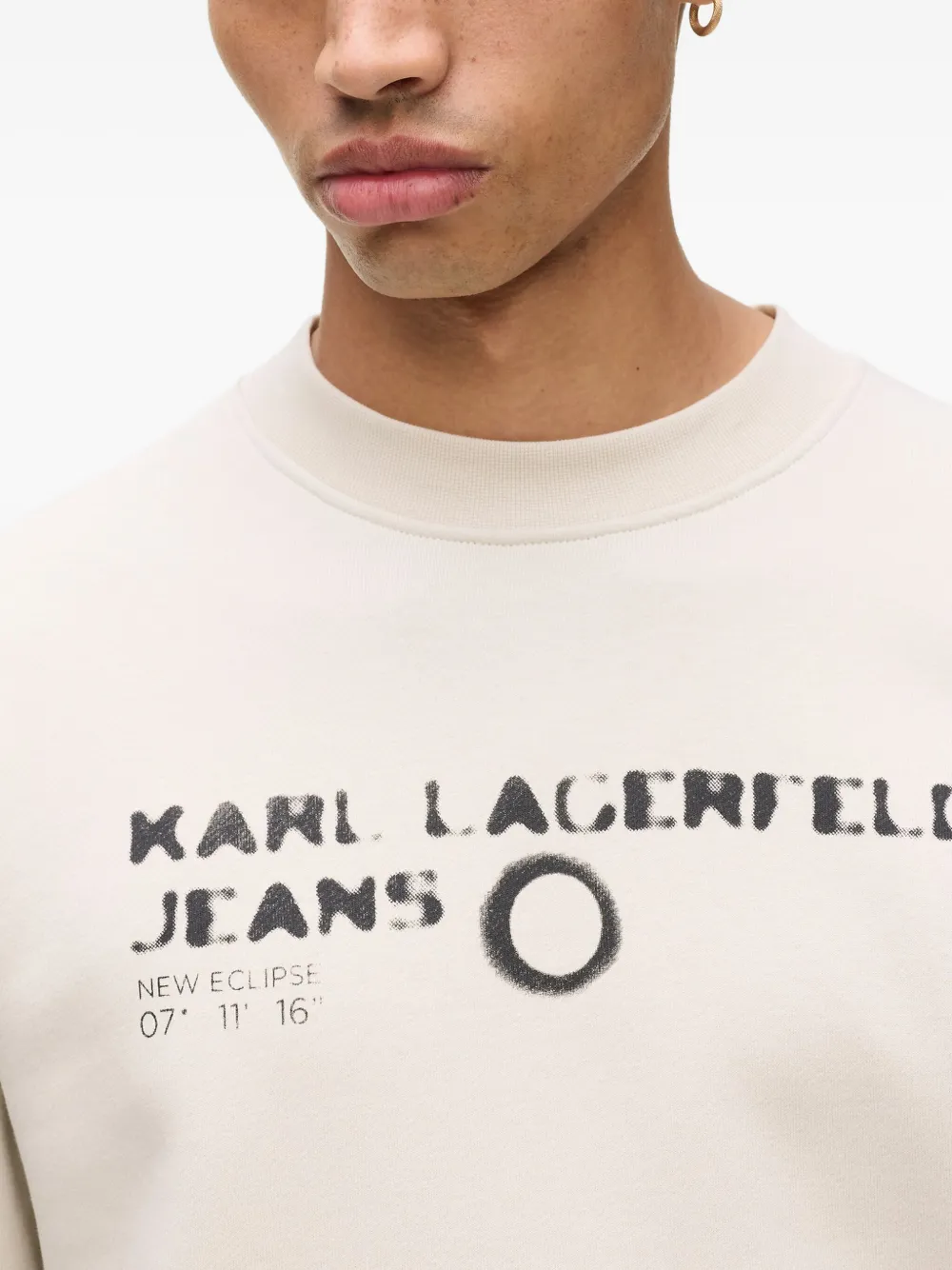Karl Lagerfeld Jeans Eclipse Logo Sweatshirt In Neutral