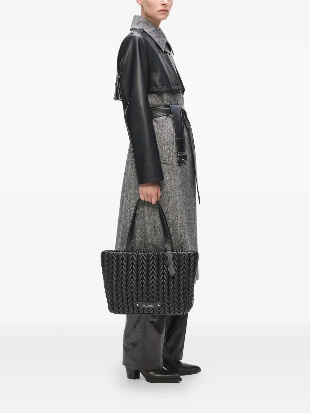 Karl Lagerfeld Medium K/Weave shopper - Zwart