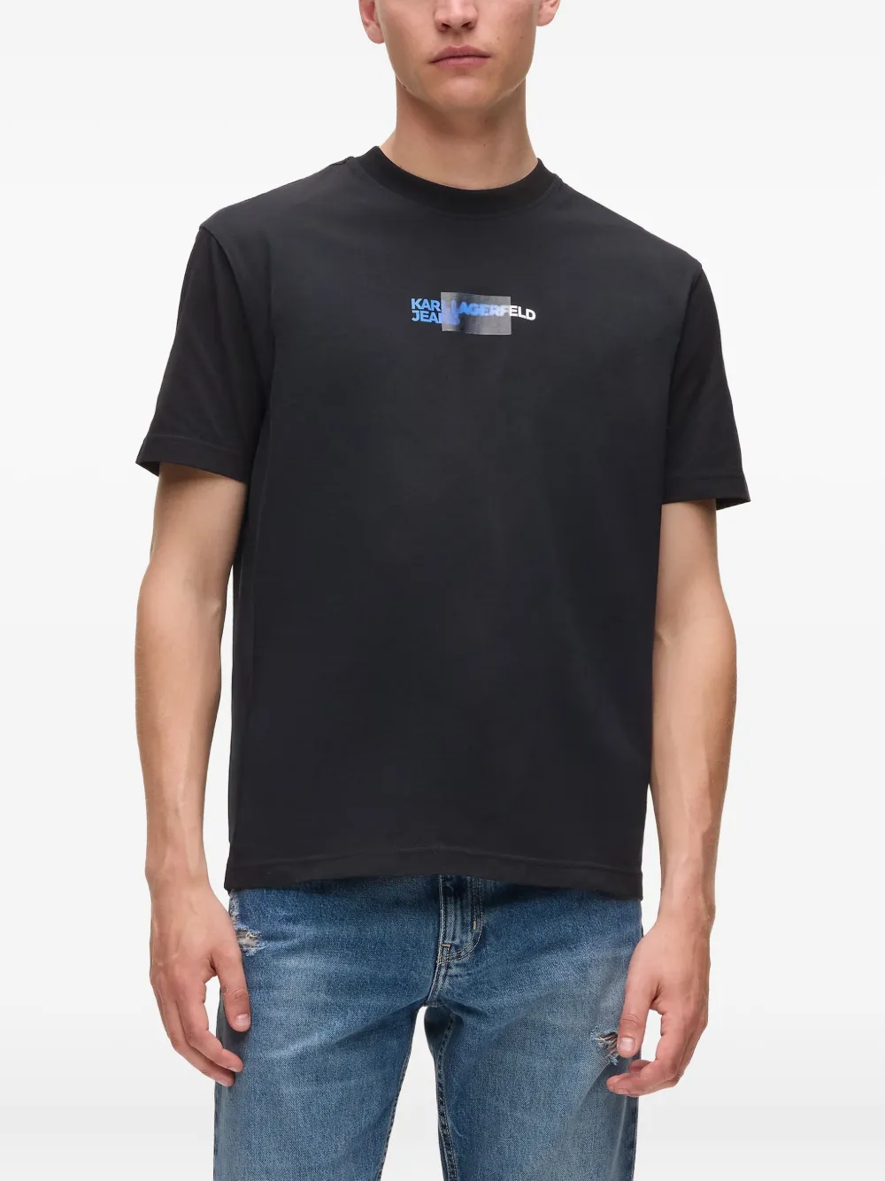 Karl Lagerfeld Jeans T-shirt met logoprint Zwart
