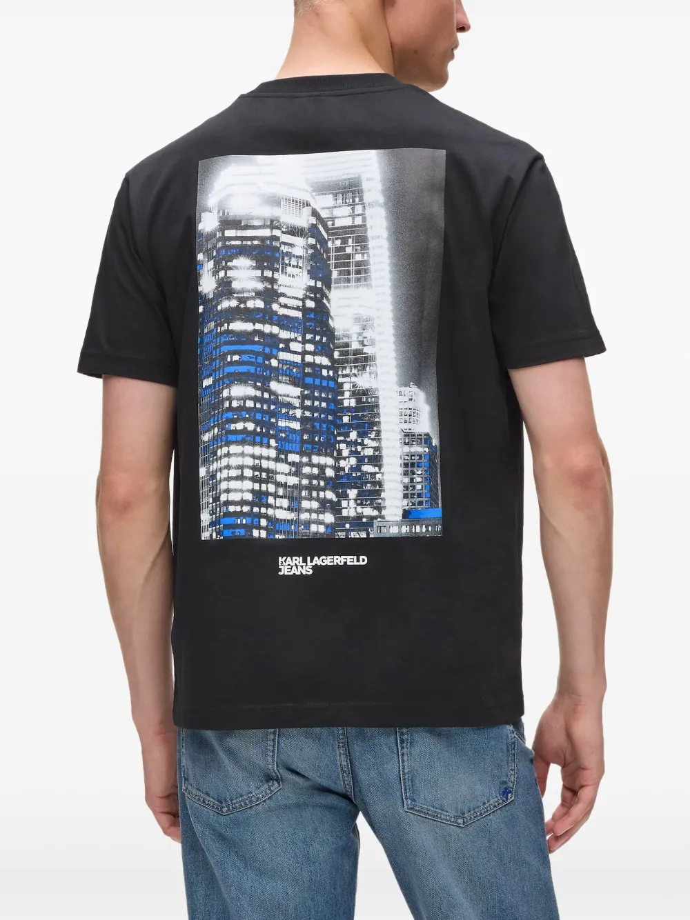 Karl Lagerfeld Jeans T-shirt met logoprint Zwart