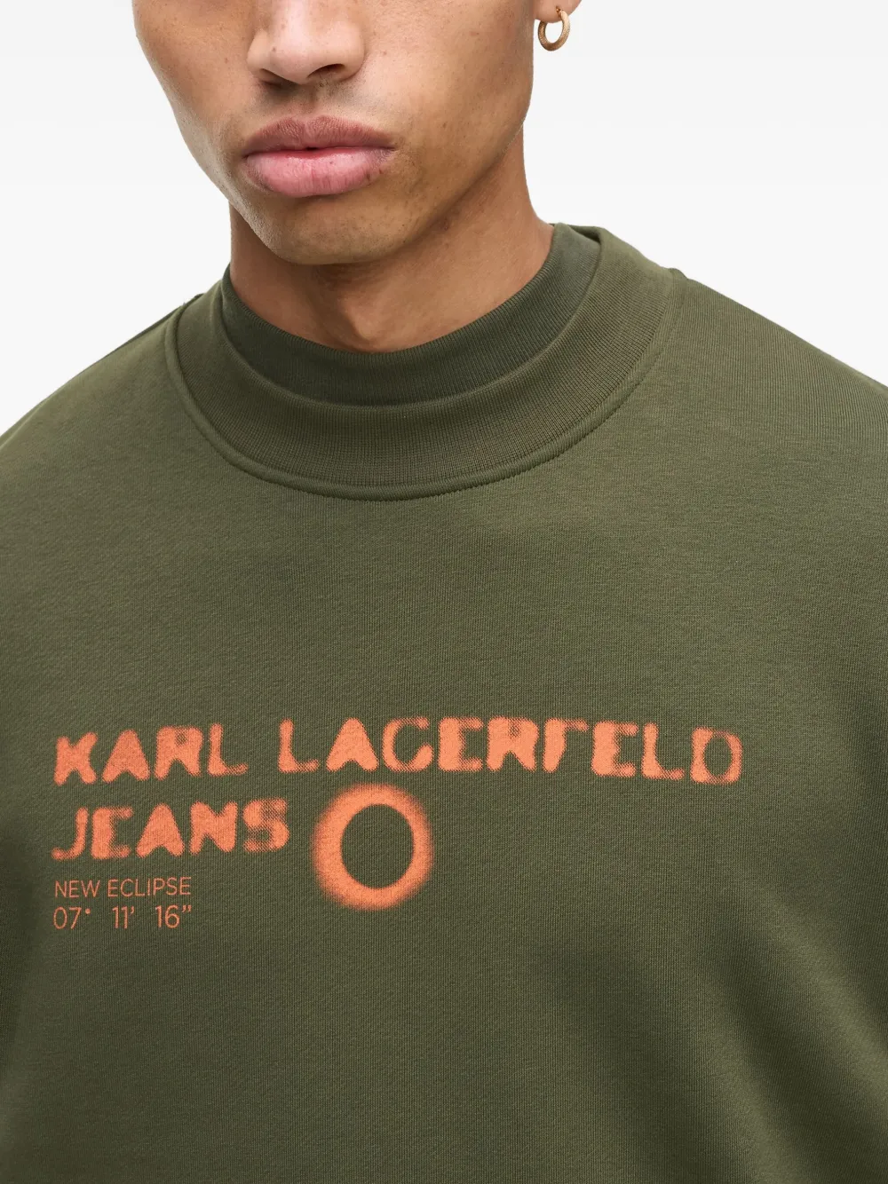 Karl Lagerfeld Jeans Eclipse Logo Sweatshirt In Green