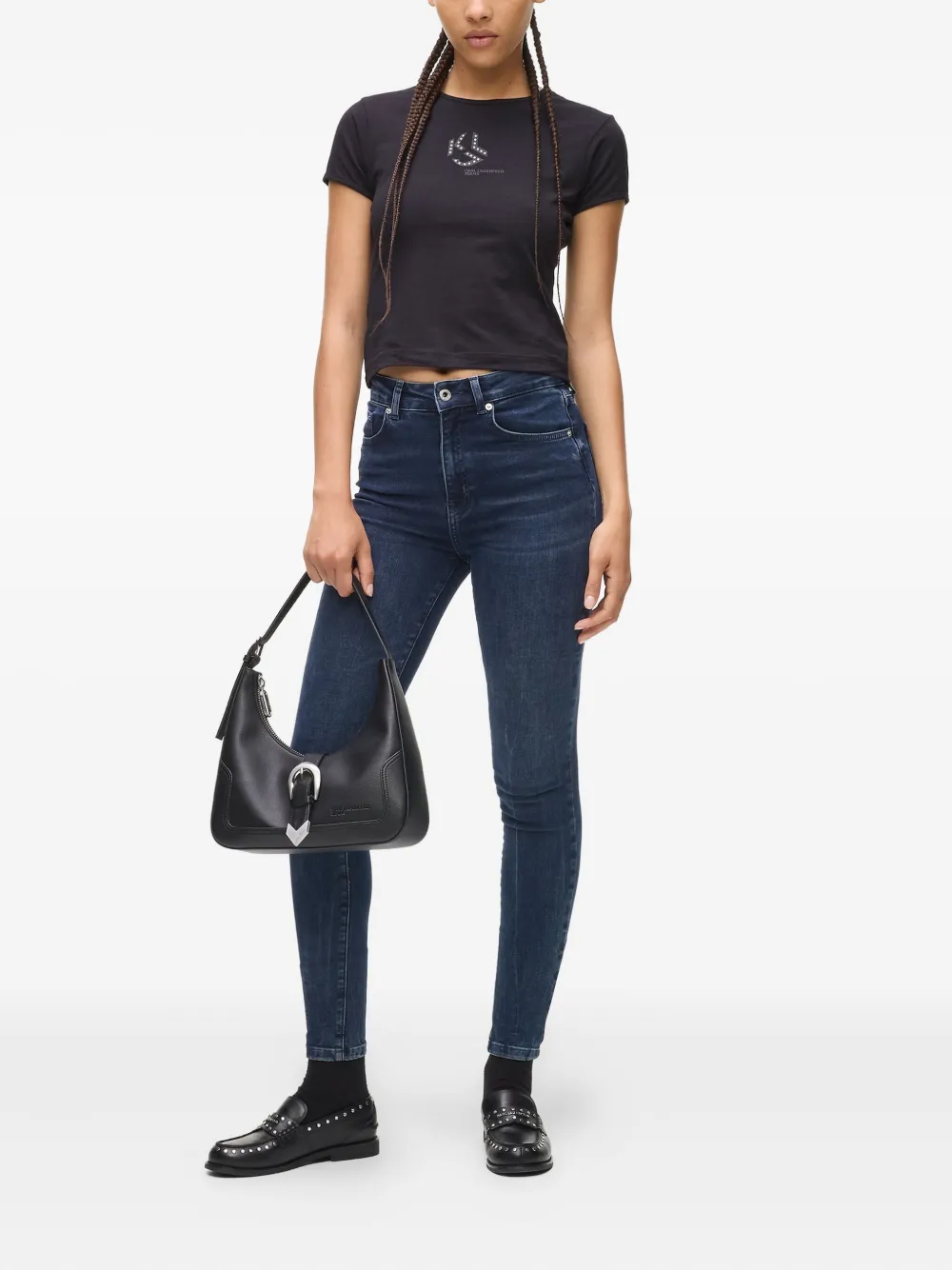 Karl Lagerfeld Jeans High waist skinny jeans - Blauw