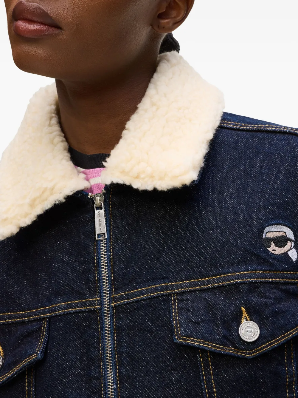 Karl Lagerfeld Ikon denim jack Blauw