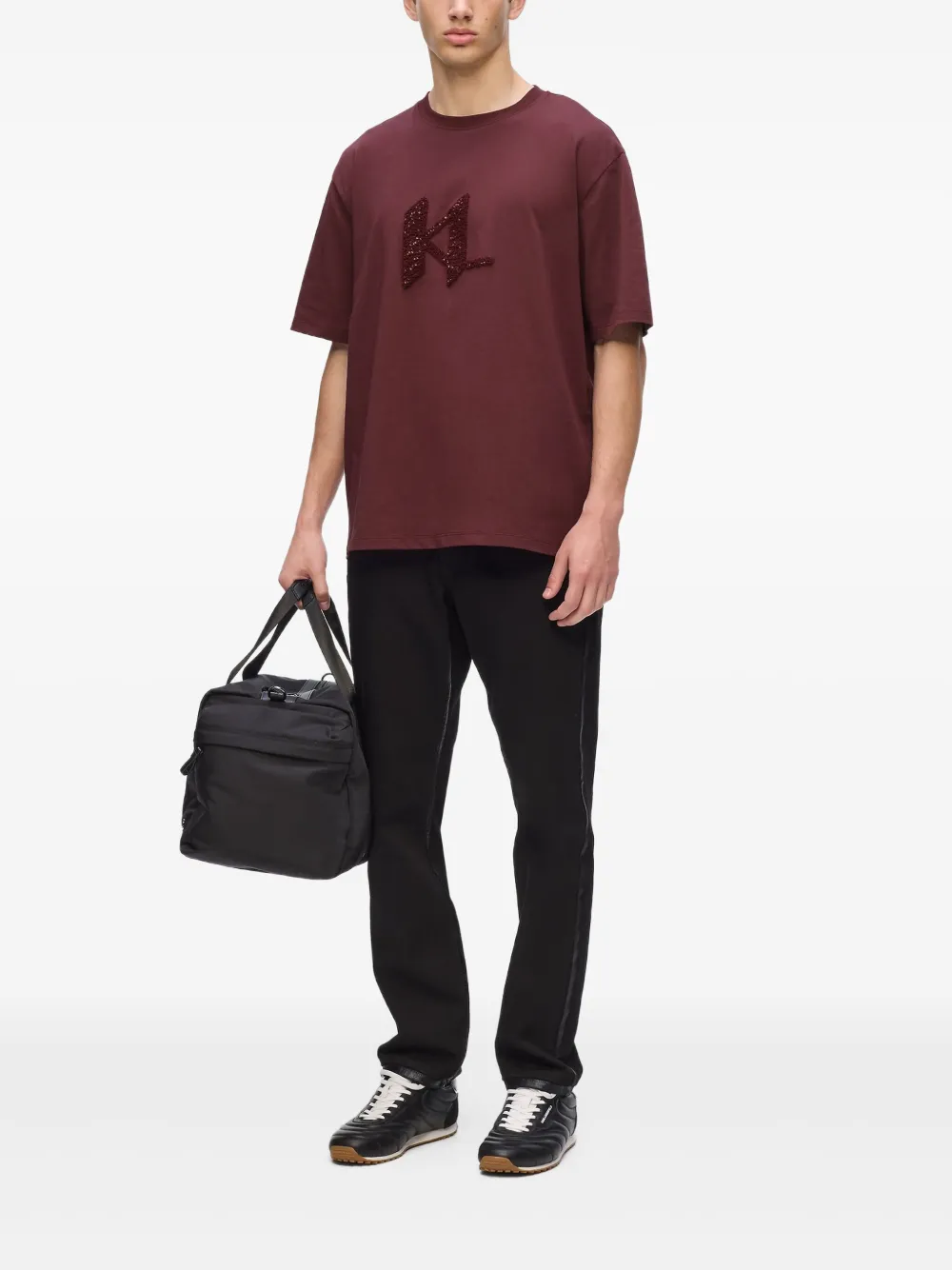 Karl Lagerfeld Verfraaid T-shirt - Rood