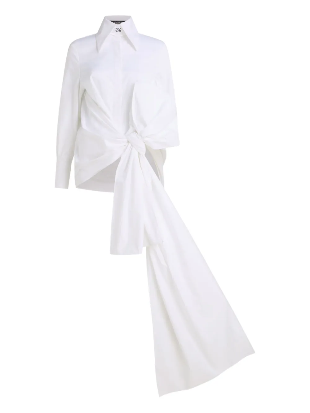 Karl Lagerfeld Karl Studio poplin bow blouse | White | Image 1