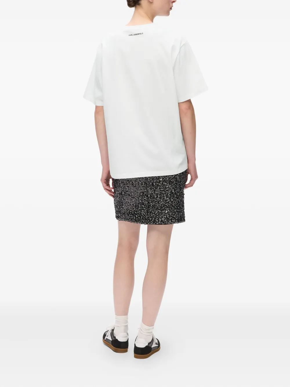 Karl Lagerfeld T-shirt met logodetail Wit