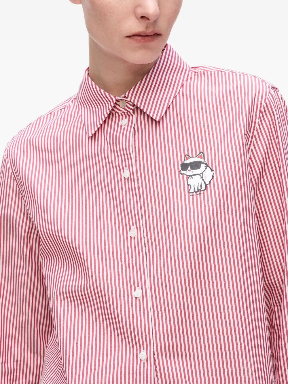 Karl Lagerfeld Gestreept overhemd Rood
