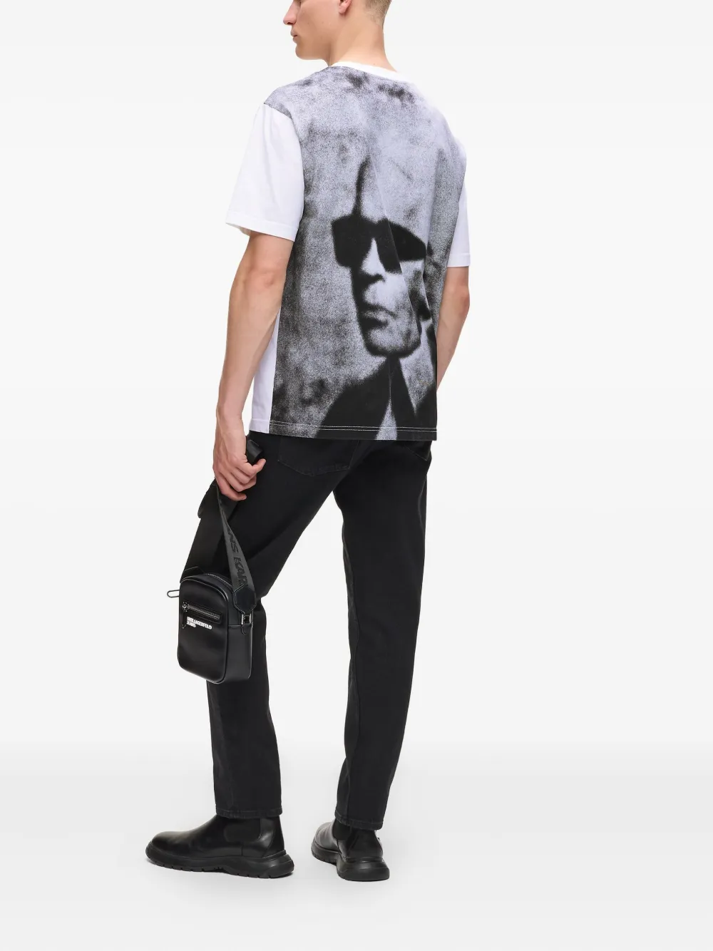 Karl Lagerfeld Jeans Karl Lagerfeld T-shirt met portret - Wit