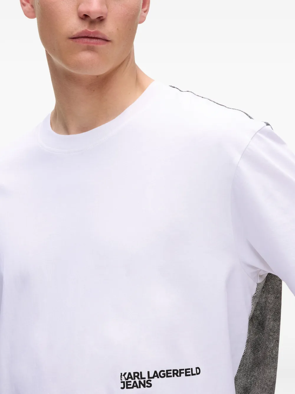 Karl Lagerfeld Jeans Karl Lagerfeld T-shirt met portret Wit