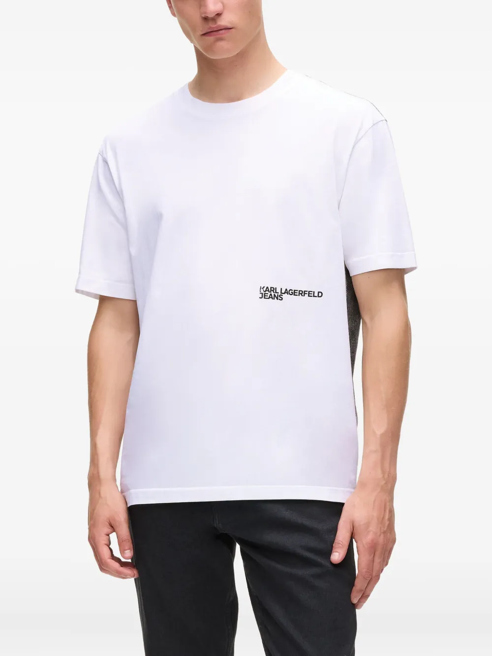 Karl Lagerfeld Jeans Karl Lagerfeld T-shirt met portret Wit