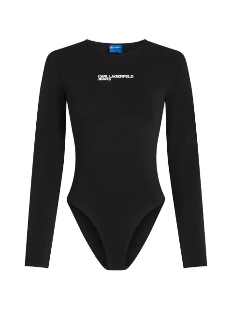 Karl Lagerfeld Jeans body manga larga con cuello redondo