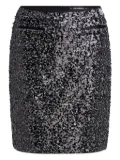 Karl Lagerfeld herringbone sequin skirt - Black