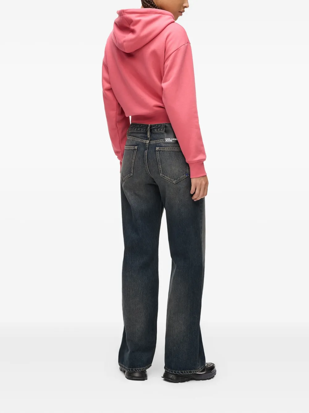 Karl Lagerfeld Jeans Logo-patch Jeans In Blue