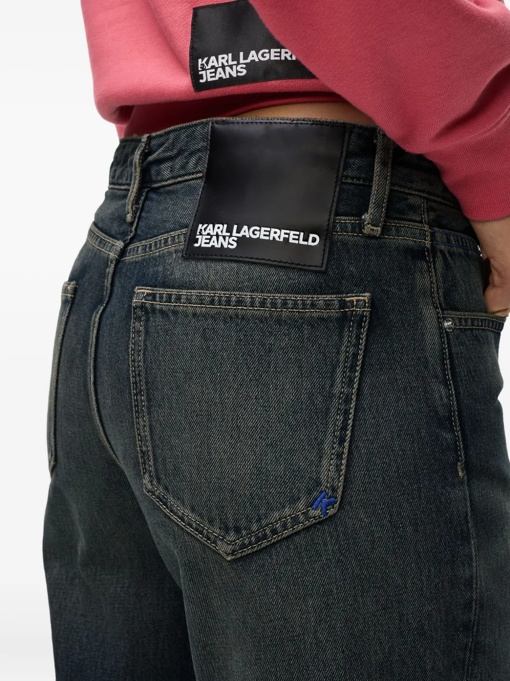 Karl Lagerfeld Jeans Logo-patch Jeans In Blue