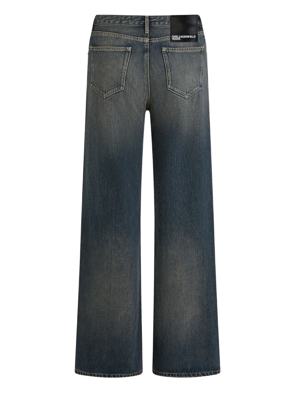 Karl Lagerfeld Jeans Logo-patch Jeans In Blue