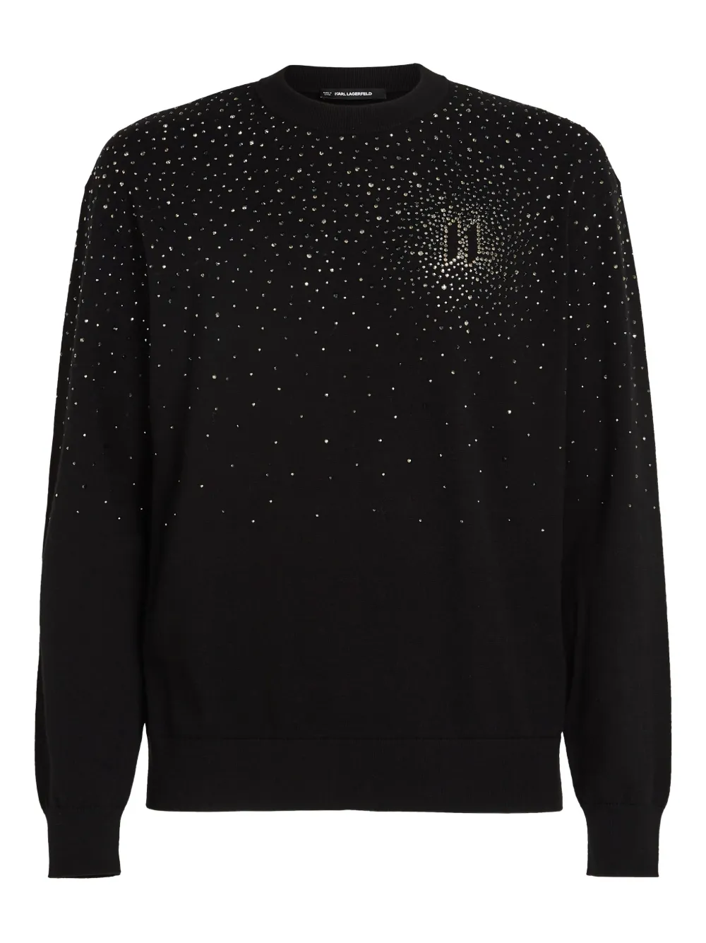 Karl Lagerfeld sudadera con cuello redondo y detalles | negro | Image 1