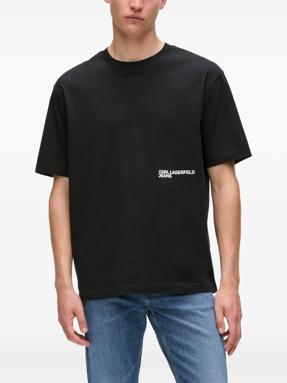 Karl Lagerfeld Jeans T-shirt met logoprint Zwart