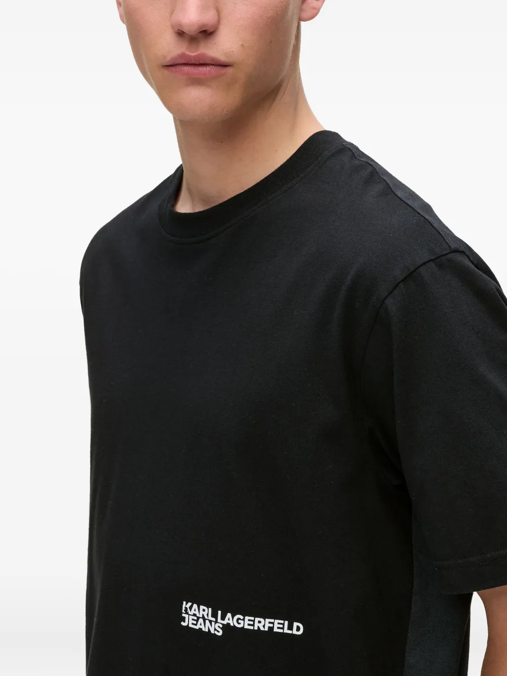 Karl Lagerfeld Jeans T-shirt met logoprint Zwart