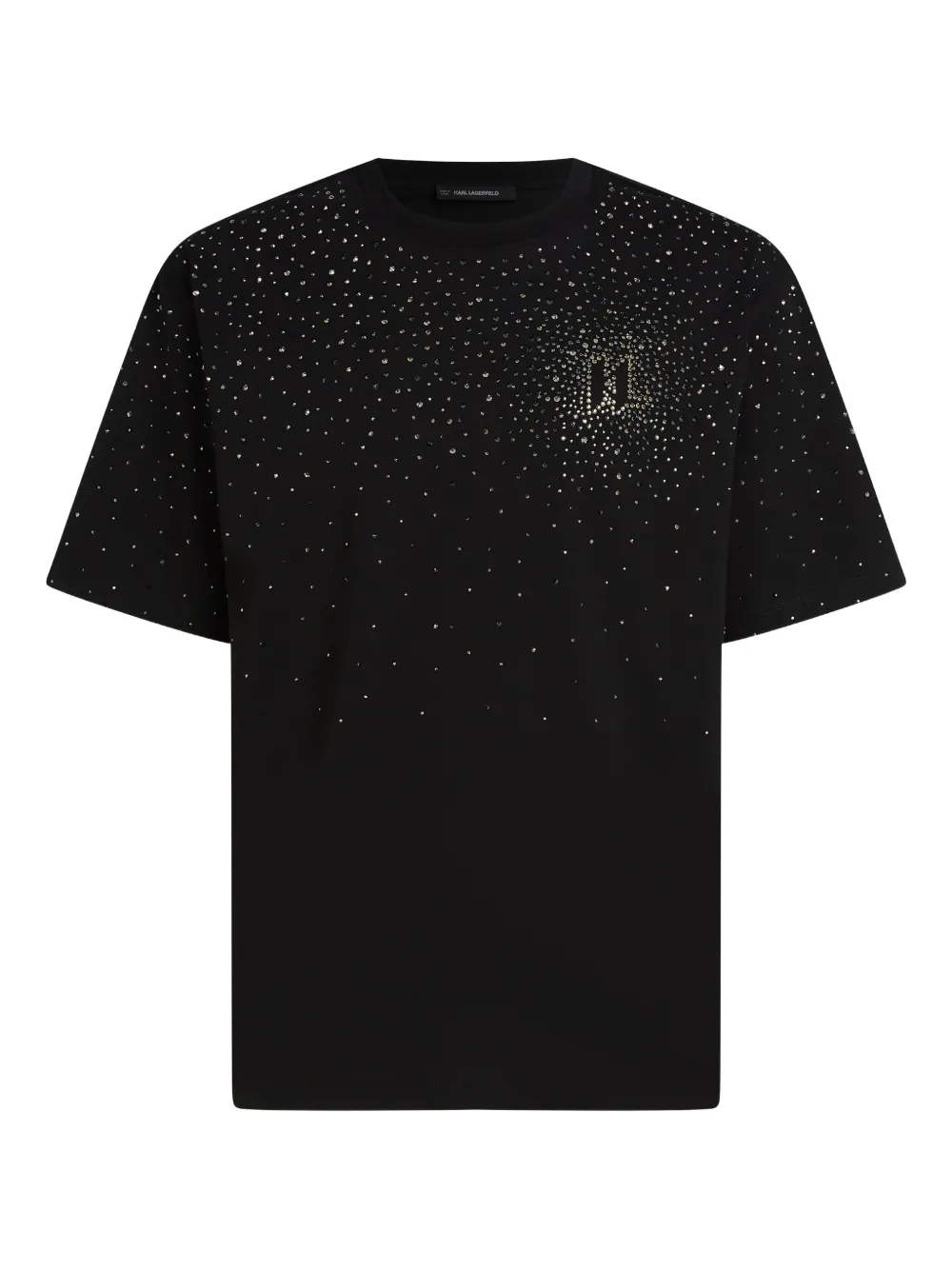Karl Lagerfeld camiseta con detalles de cristal | negro | Image 1