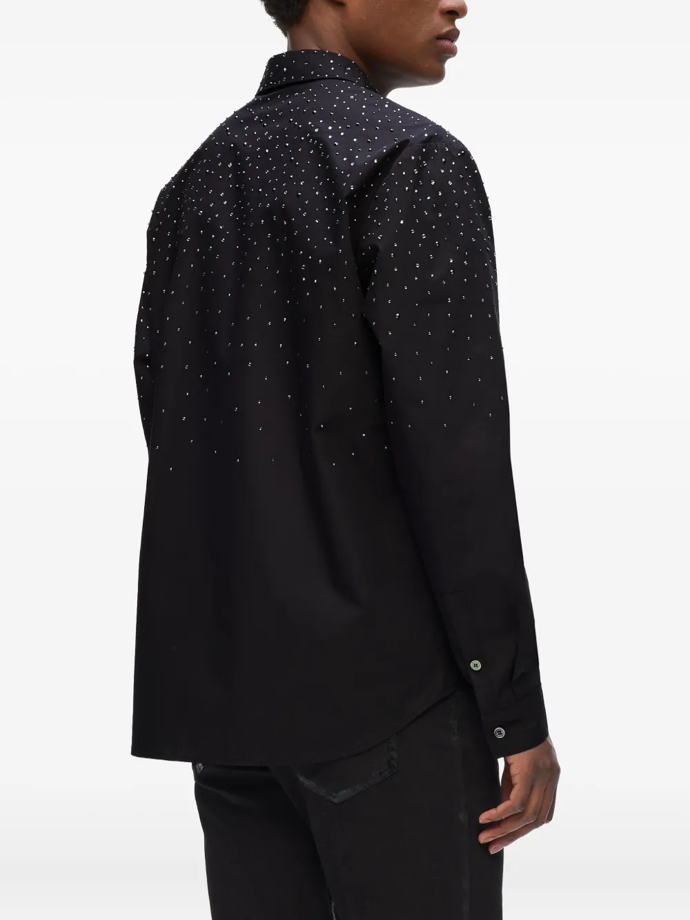 Karl Lagerfeld Overhemd verfraaid met kristallen Zwart