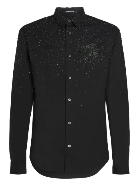 Karl Lagerfeld crystal-embellished long-sleeves shirt