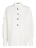 Karl Lagerfeld logo-lettering shirt - White