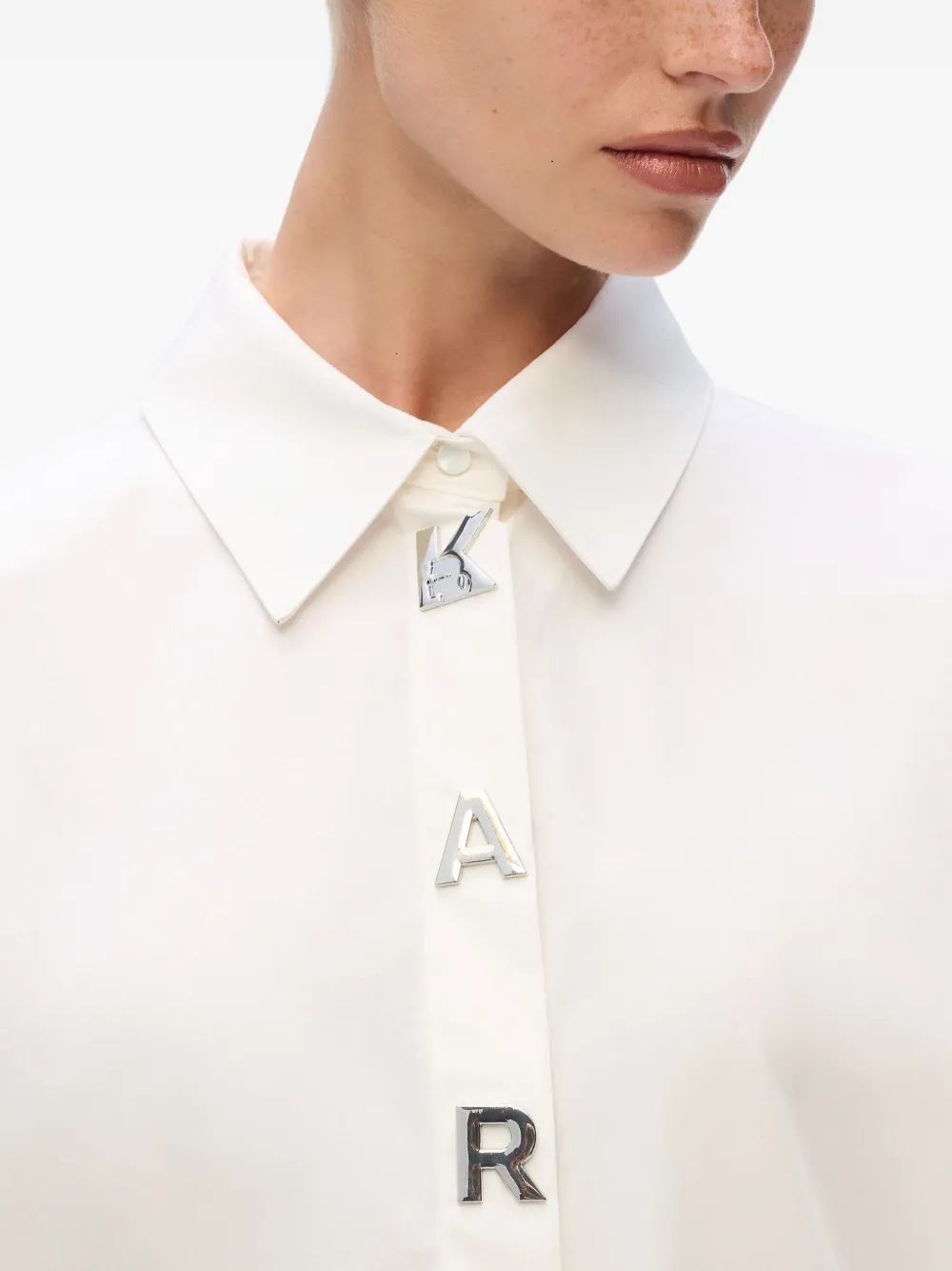 Karl Lagerfeld Blouse met logo Wit