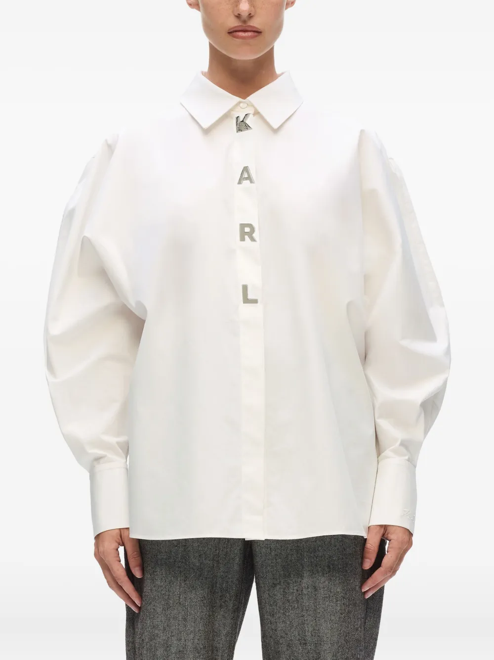 Karl Lagerfeld Blouse met logo Wit
