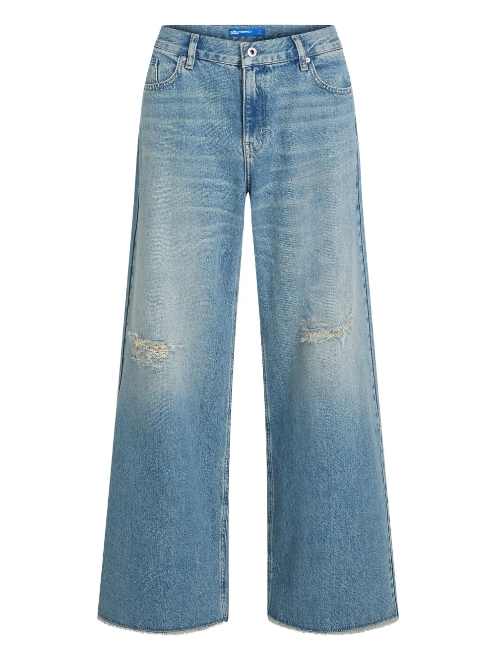 Karl Lagerfeld Jeans カットオフエッジ ジーンズ - ブルー Karl Lagerfeld Jeans カットオフエッジ ジーンズ - ブルー
