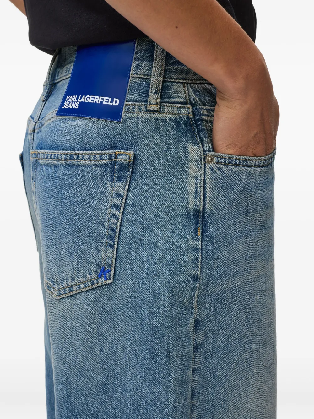 Karl Lagerfeld Jeans met franje Blauw