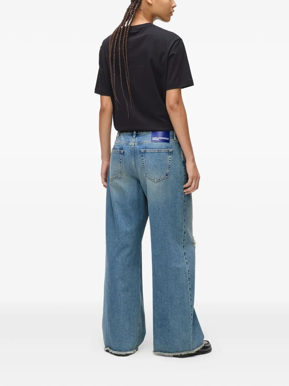 Karl Lagerfeld Jeans met franje Blauw