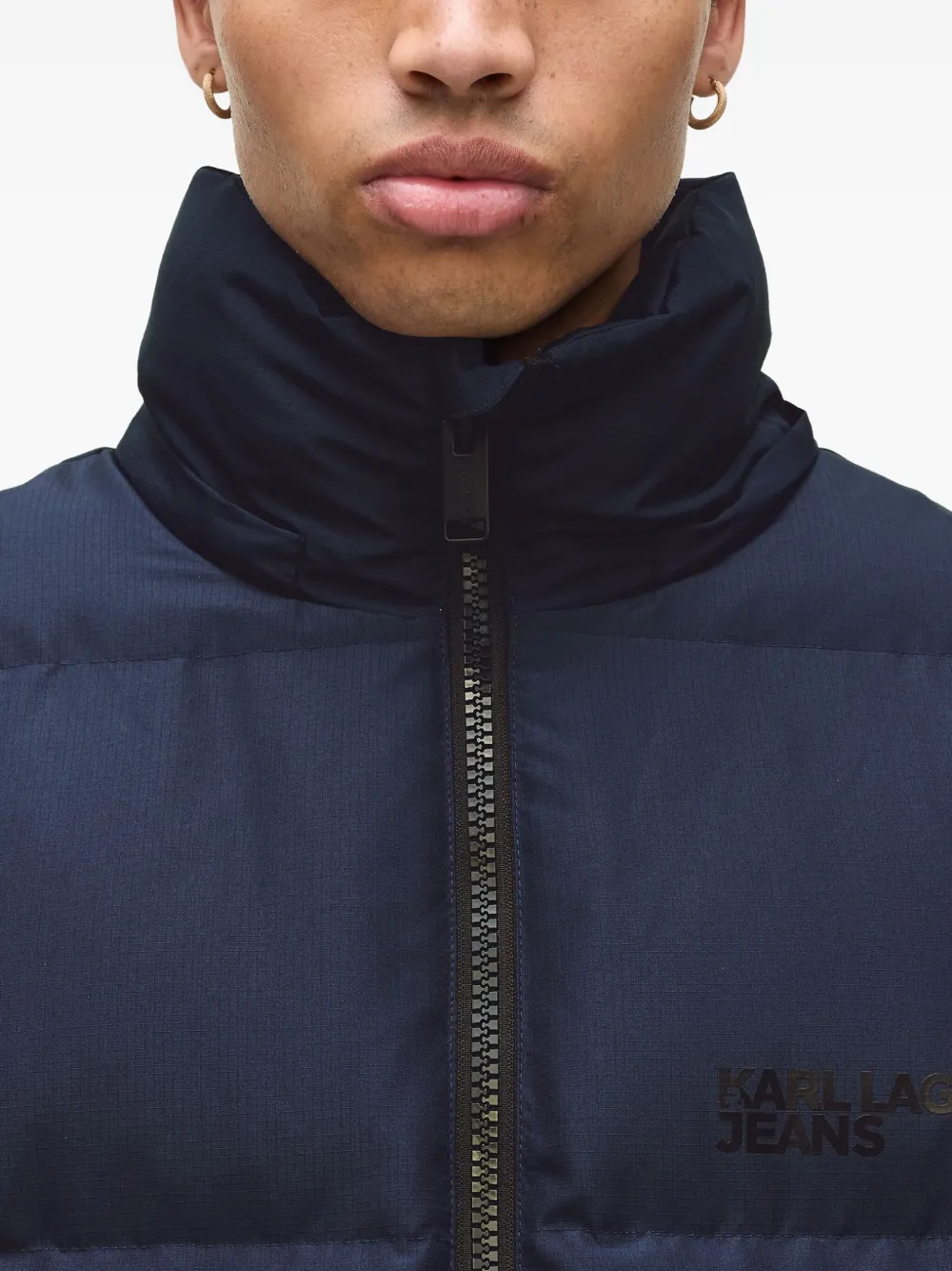 Karl Lagerfeld Jeans Donsjack met capuchon Blauw