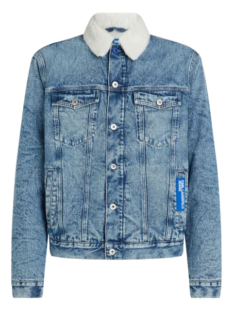 Karl Lagerfeld Jeans shearling-collar denim jacket