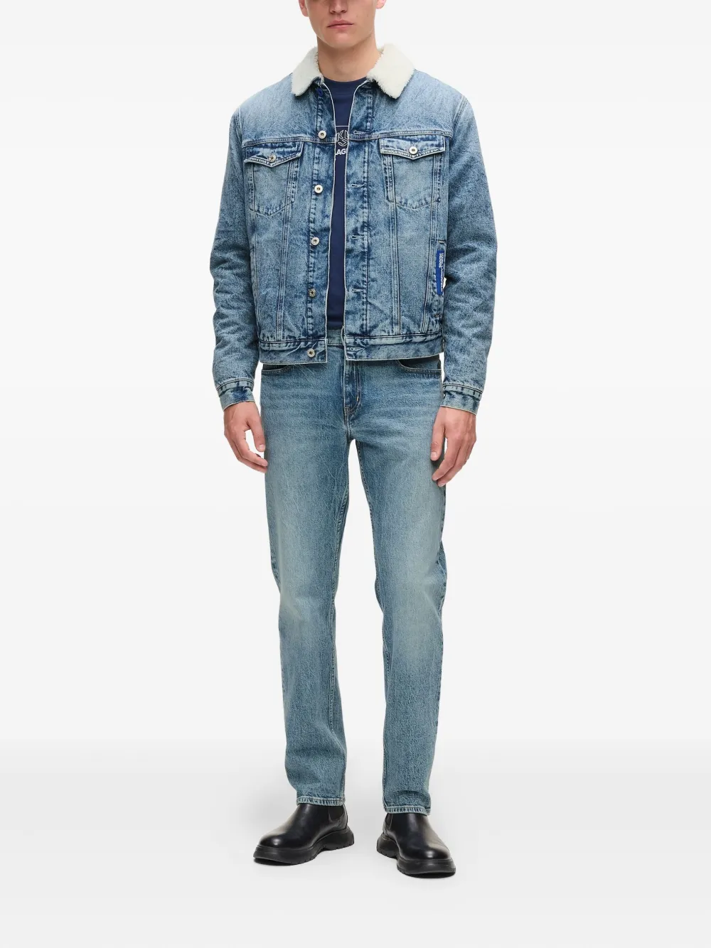Karl Lagerfeld Jeans shearling-collar denim jacket | Denim Jackets | Image 2