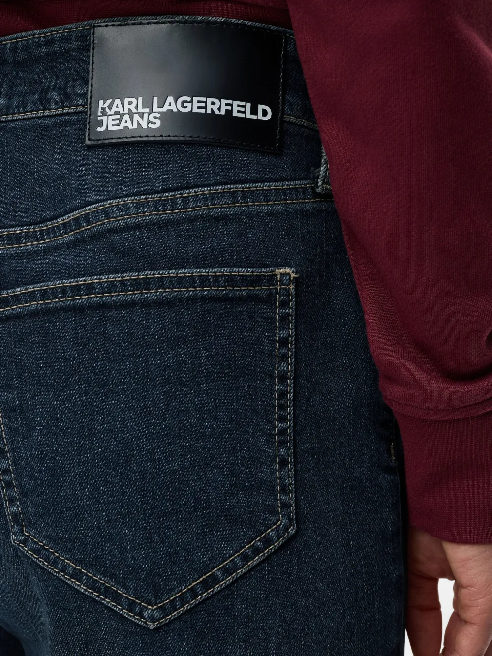 Karl Lagerfeld Jeans High waist straight jeans Blauw